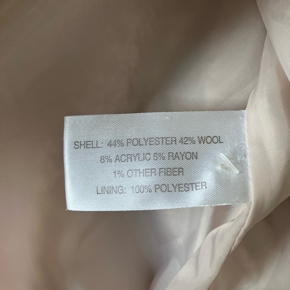 GALLERY New York Cream & Tan Tweed Coat Size 1X - Picture 14 of 14